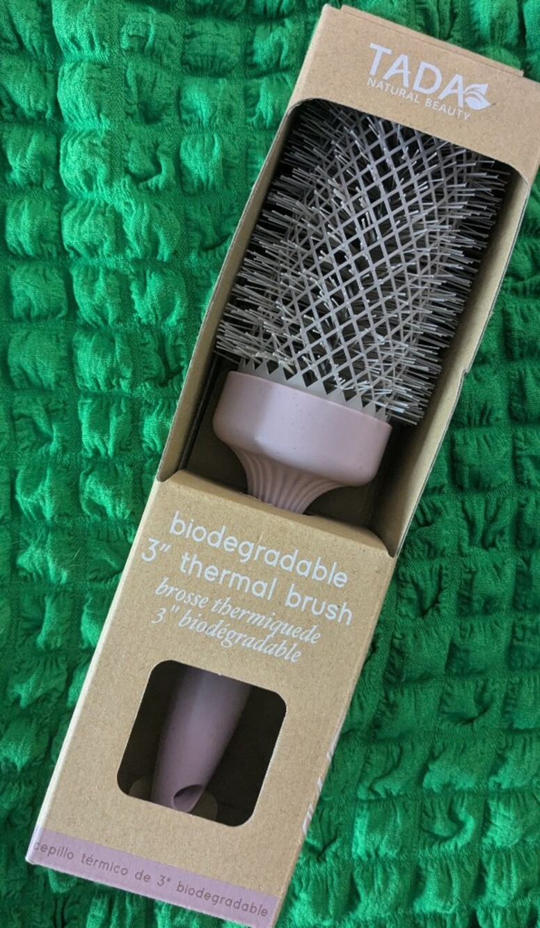 NIB! TADA Natural Beauty 3" Round Hair Thermal Brush Pastel Pink